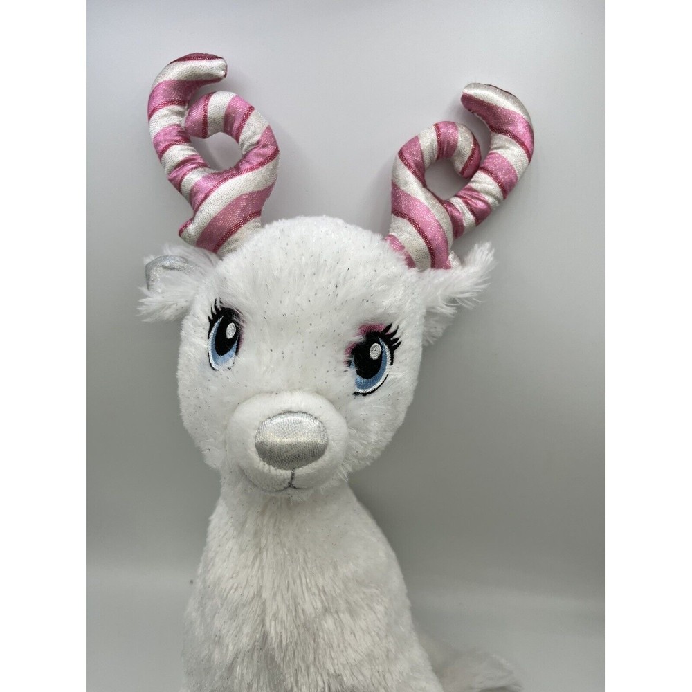 Build a Bear Plush 15" Glisten Reindeer With Candy Cane Antlers Christmas Sparkl